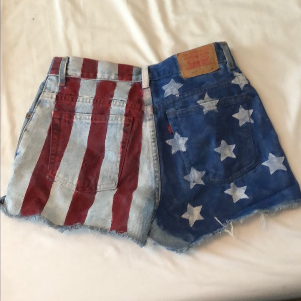 Painted American flag Levi’s